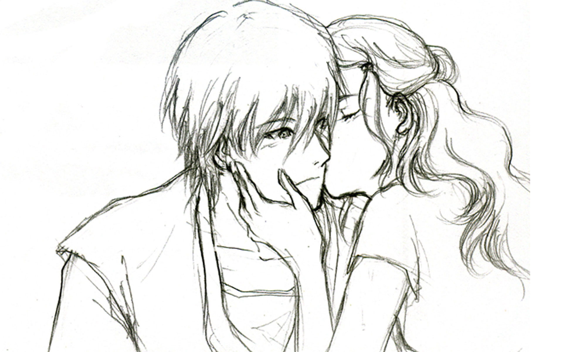 Cute love drawings pencil art |HD romantic sketch wallpaper