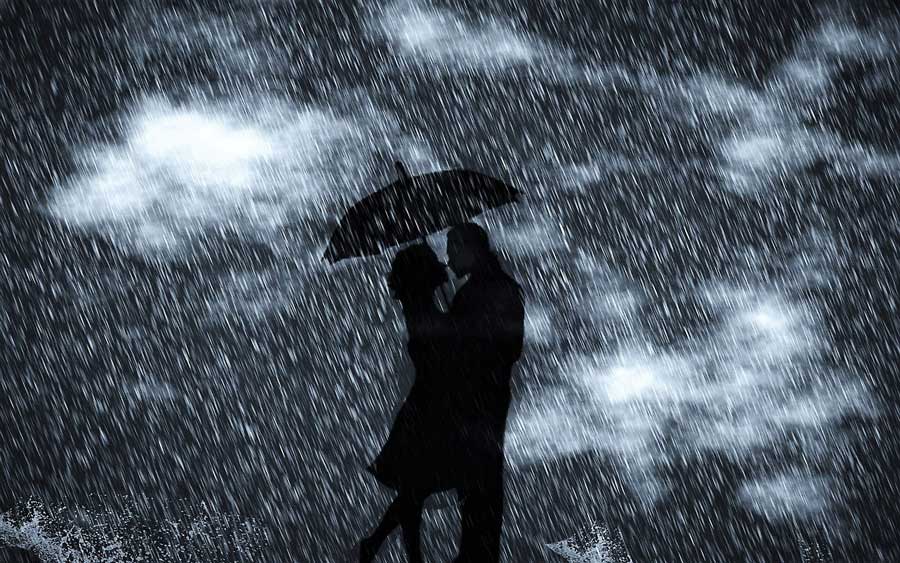 lovers images in raining