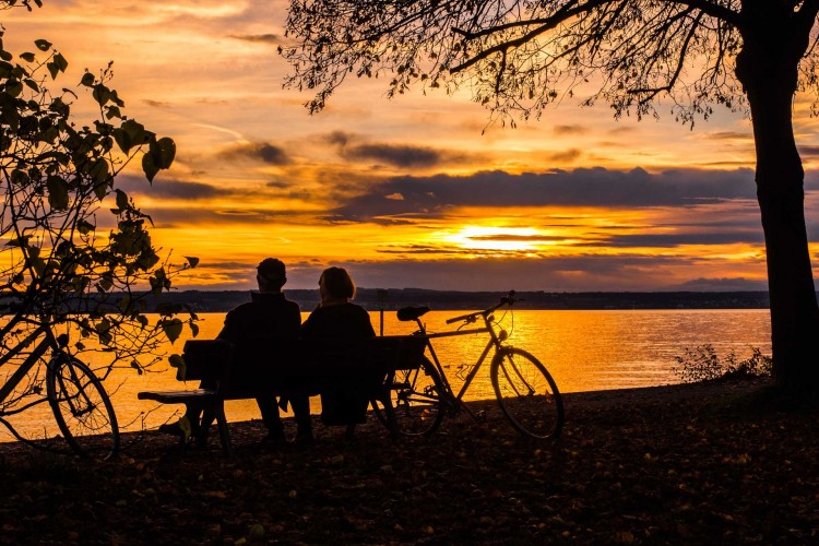 pictures of couples watching sunset