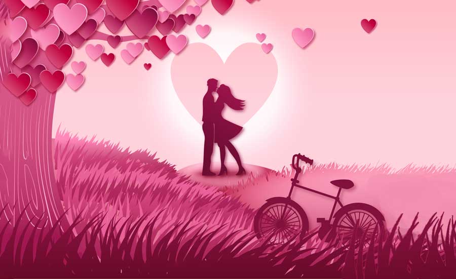 Romantic Couples Cartoon Wallpapers-Romantic Wallpapers-Chobirdokan