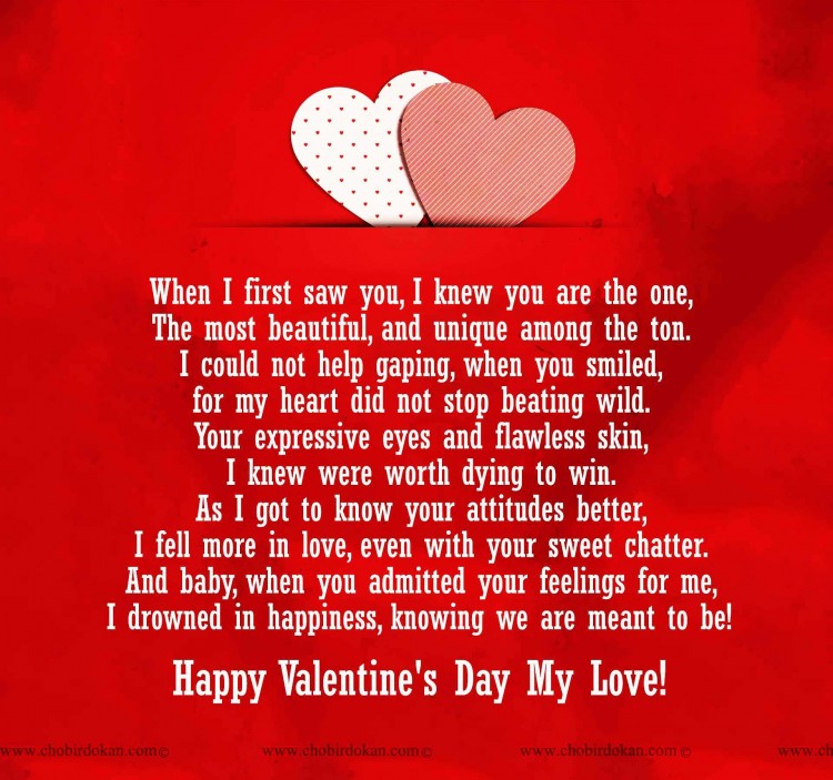 Happy Valentines Day Poems For Her For Your Girlfriend Or Wifepoems