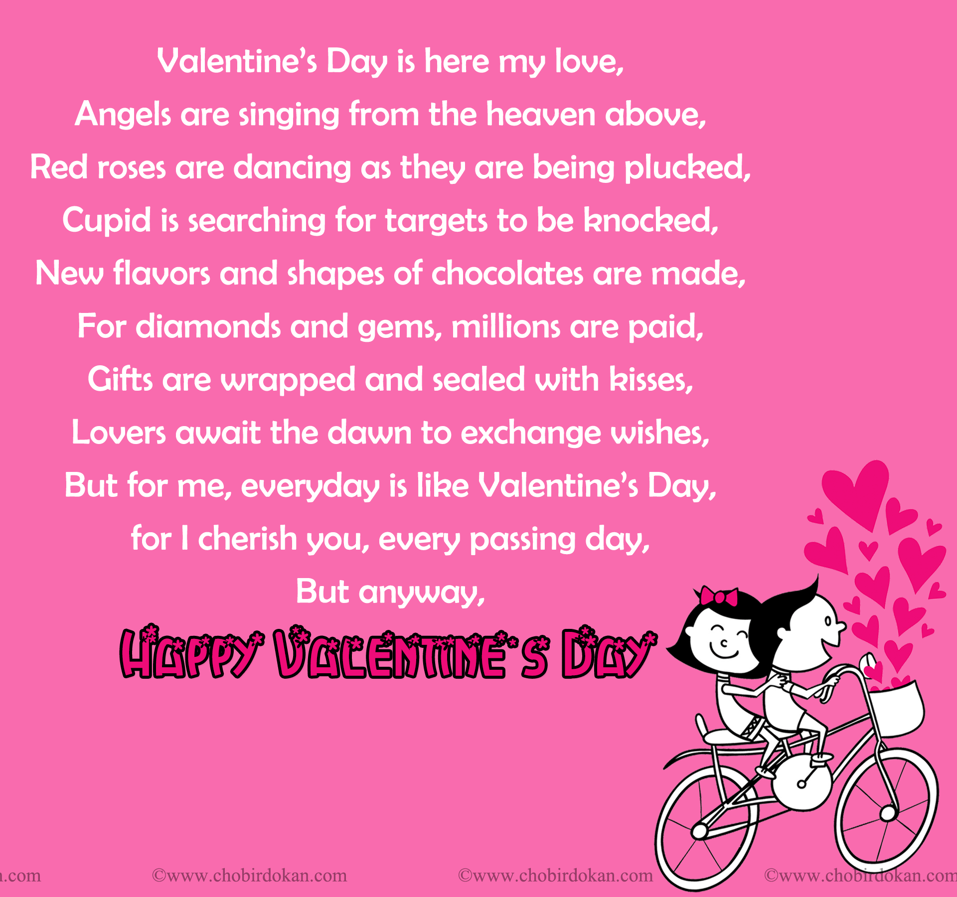 Valentines Poems For Him; For Your Boyfriend or Husband|Poems|Chobirdokan