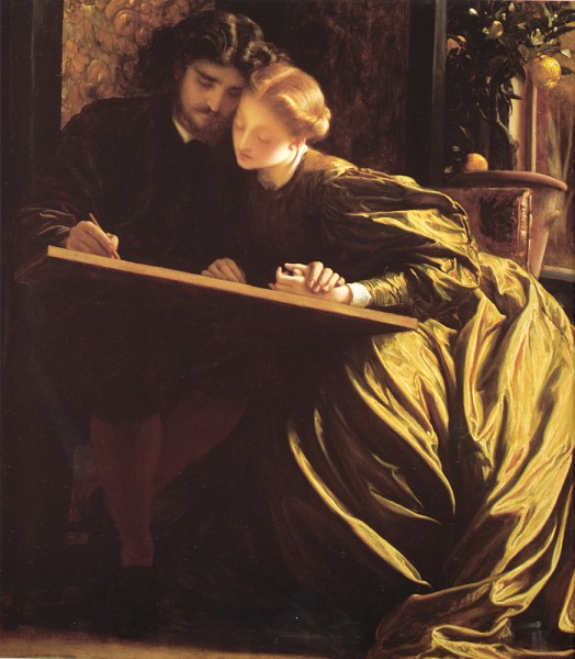 Honeymoon Couple Painting-The Painter's Honeymoon by Frederic Leighton