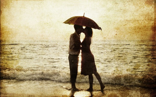 Romantic Love Couple in Rain hd wallpapers