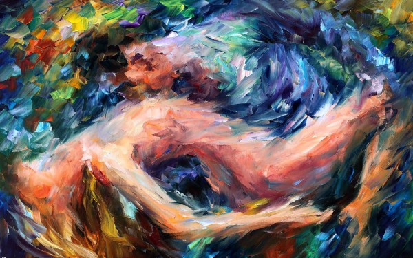 most erotic painting-SEA OF FEELINGS — PALETTE KNIFE Oil Painting