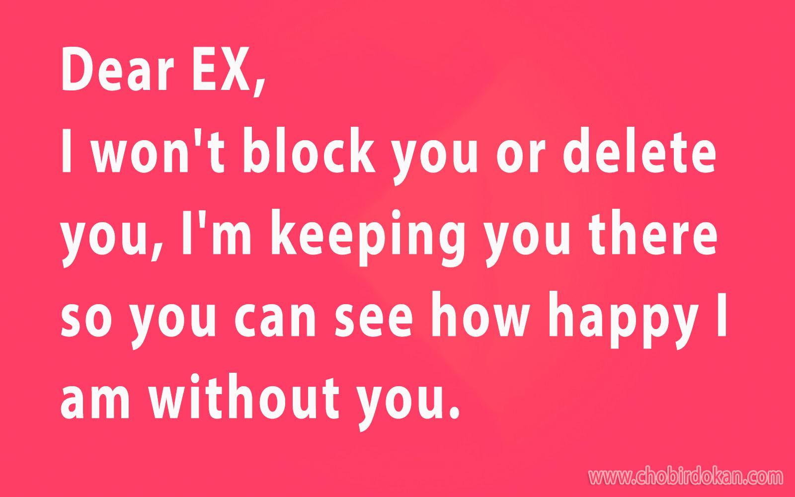 Letter To My Ex Girlfriend/Wife or Boyfriend/Husband