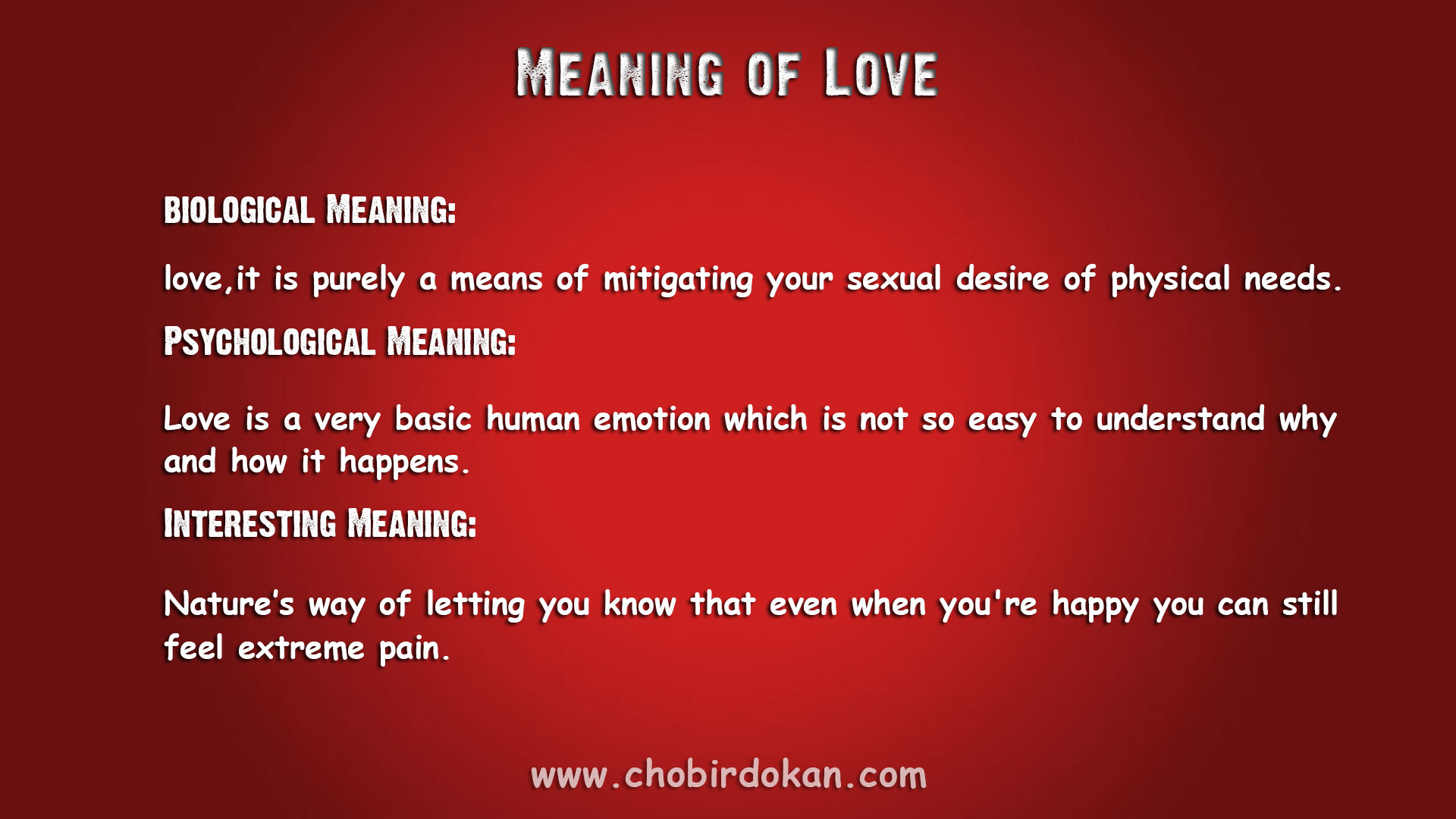 Love and affection meaning